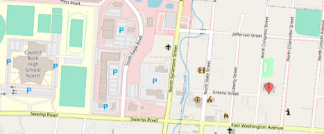 map that shows location of Chancellor Center 